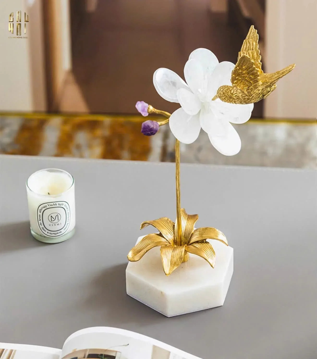 Maison Couture - Tượng Chim Hoàng Yến Embrace Canari Ss25-TƯỢNG TRANG TRÍ-CẬU HAI HOME DECOR