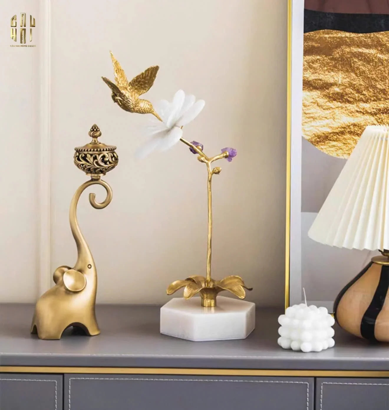 Maison Couture - Tượng Chim Hoàng Yến Embrace Canari Ss25-TƯỢNG TRANG TRÍ-CẬU HAI HOME DECOR