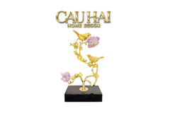 Maison Couture - Tượng Chim Hoàng Yến Golden Canary Améthyste 9x15x28-TƯỢNG TRANG TRÍ-CẬU HAI HOME DECOR
