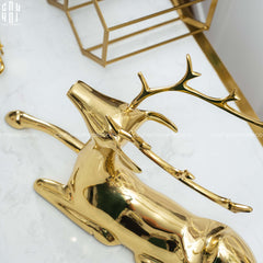 Maison Couture - Tượng Đế Đỡ Rượu Hươu Đồng Brasson Premium Wine Holder - Mythical Goddess Elk Ss25-TƯỢNG TRANG TRÍ-CẬU HAI HOME DECOR