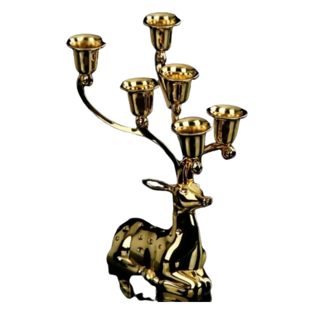 Maison Couture - Tượng Đế Nến Hươu Nằm Royal Antler Impérial Straight Ahead 26x21 - CẬU HAI HOME DECOR