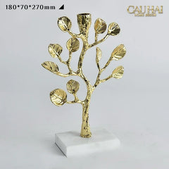 Maison Couture - Tượng Đế Nến Nhánh Cây Trang Trí Bằng Đồng Elysian Divinity Aquarium Branch H27-TƯỢNG TRANG TRÍ-CẬU HAI HOME DECOR