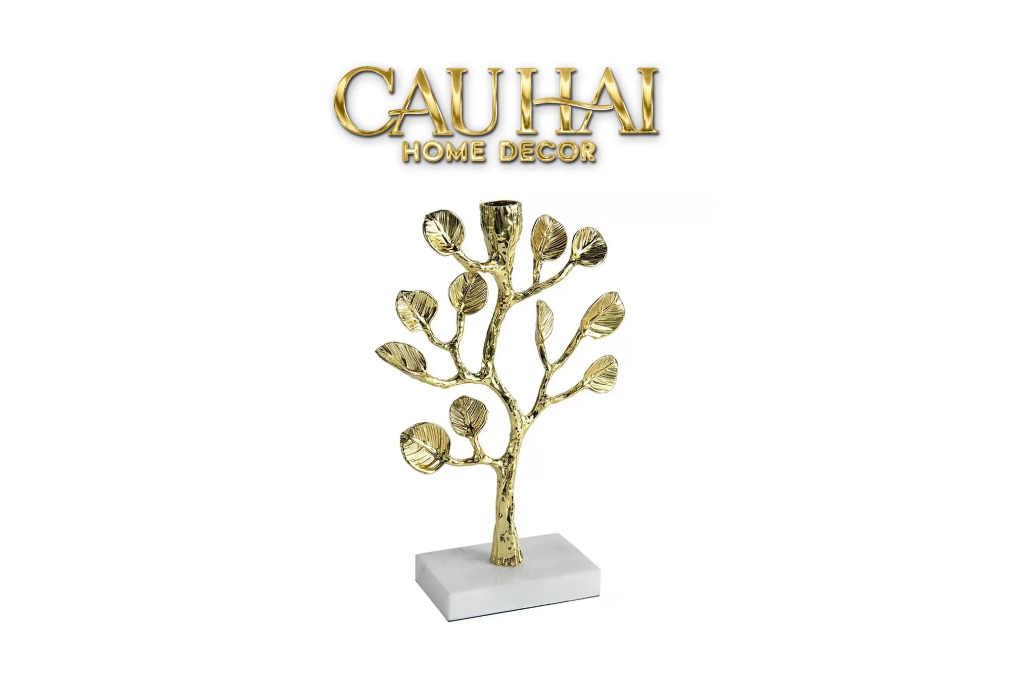 Maison Couture - Tượng Đế Nến Nhánh Cây Trang Trí Bằng Đồng Elysian Divinity Aquarium Branch H27-TƯỢNG TRANG TRÍ-CẬU HAI HOME DECOR