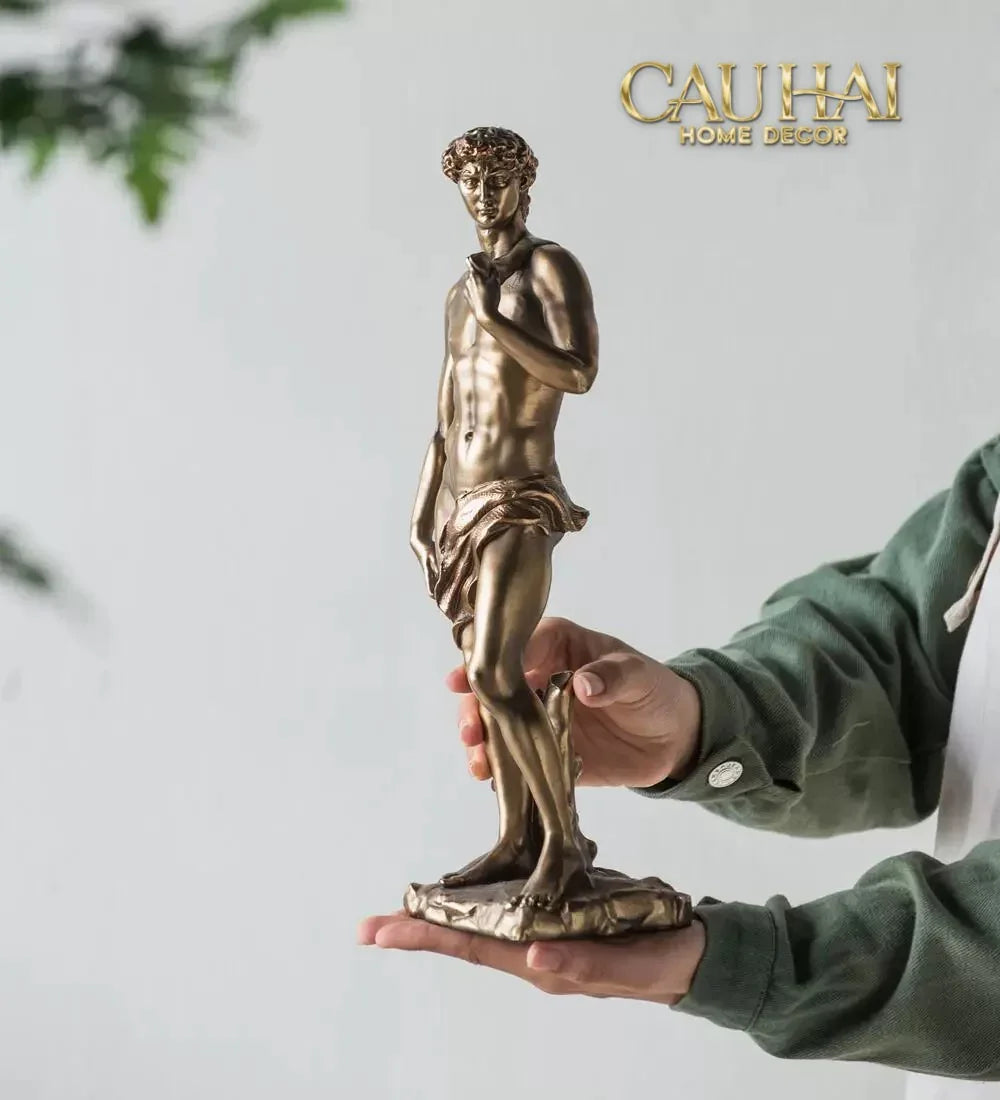 Maison Couture - Tượng Điêu Khắc Bằng Đồng David De Michelangelo 10x34-TƯỢNG TRANG TRÍ-CẬU HAI HOME DECOR