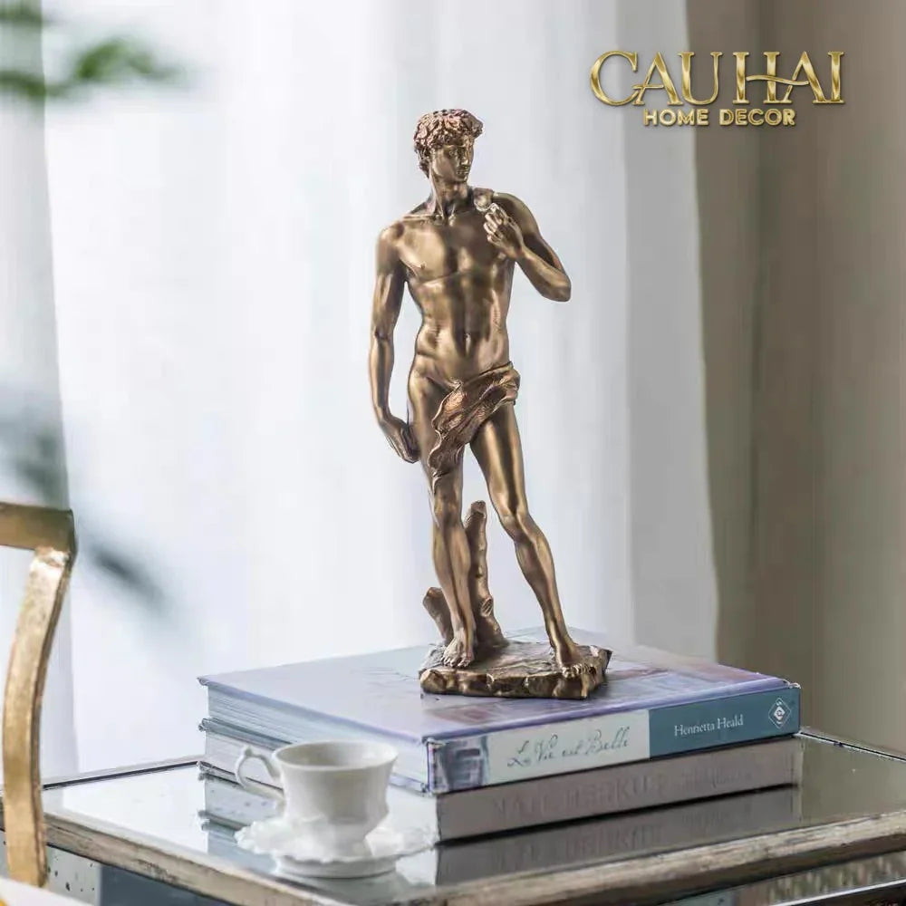 Maison Couture - Tượng Điêu Khắc Bằng Đồng David De Michelangelo 10x34-TƯỢNG TRANG TRÍ-CẬU HAI HOME DECOR