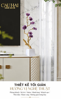 Maison Couture - Tượng Đồng Cây Trí Tuệ Đá Thạch Anh Tím Tree Of Wisdom Amethyst H55-TƯỢNG TRANG TRÍ-CẬU HAI HOME DECOR