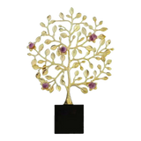 Maison Couture - Tượng Thân Cây Bằng Đồng Đá Thạch Anh Tím Brasson Amethyst Jardin De Vie 20x34-TƯỢNG TRANG TRÍ-Đối tác tại Trung Quốc theo từng đơn đặt hàng-CẬU HAI HOME DECOR