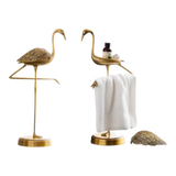 Maison Couture - Tượng Hạc Đồng Folie Flamingo Towels Hanging Bathroom Vanity H38-TƯỢNG TRANG TRÍ-CẬU HAI HOME DECOR-CẬU HAI HOME DECOR