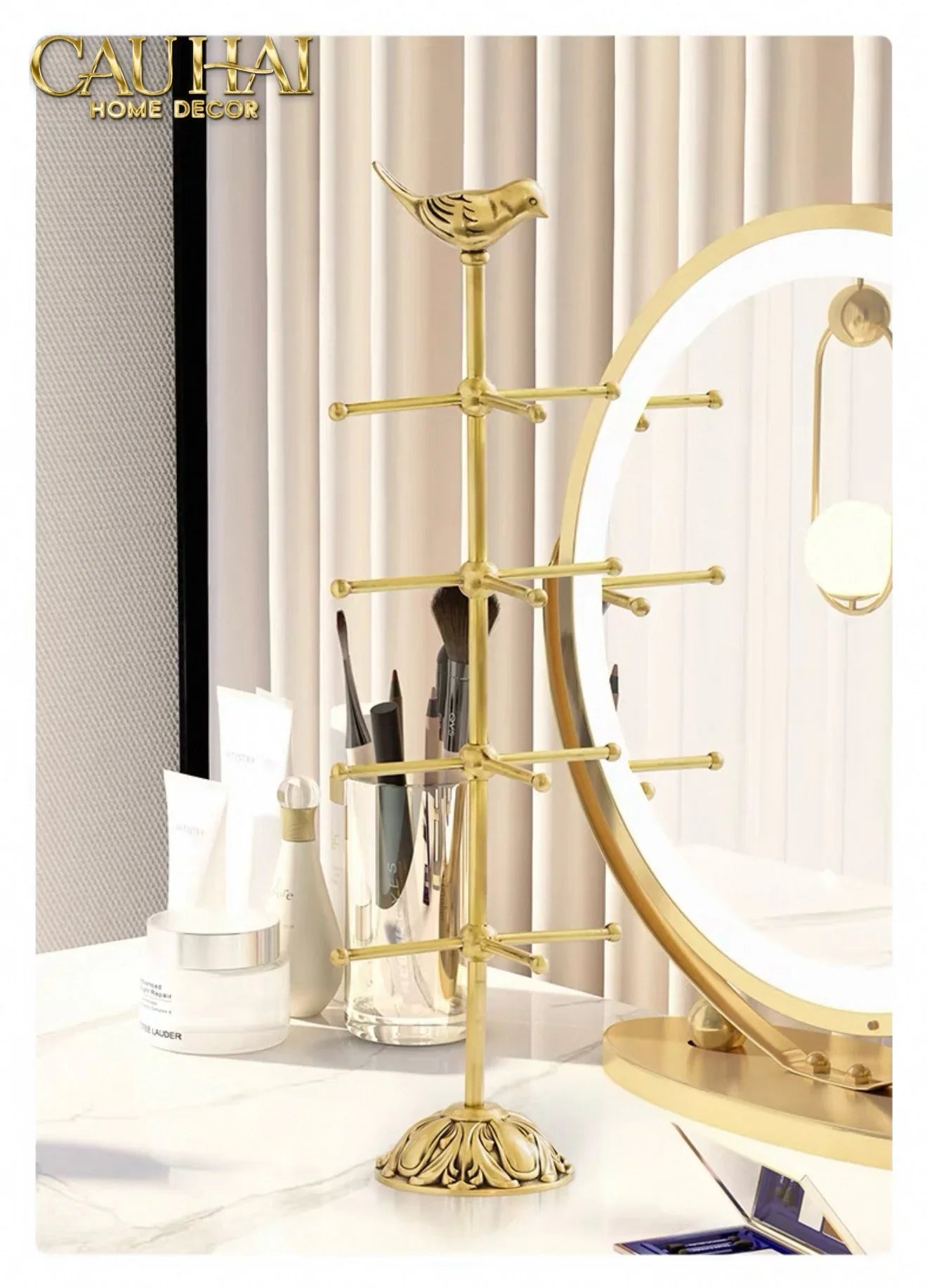 Maison Couture - Tượng Đồng Giá Kệ Treo Phụ Kiện Accessories Brasson L’Oiseau Vanity Set-CẬU HAI HOME DECOR