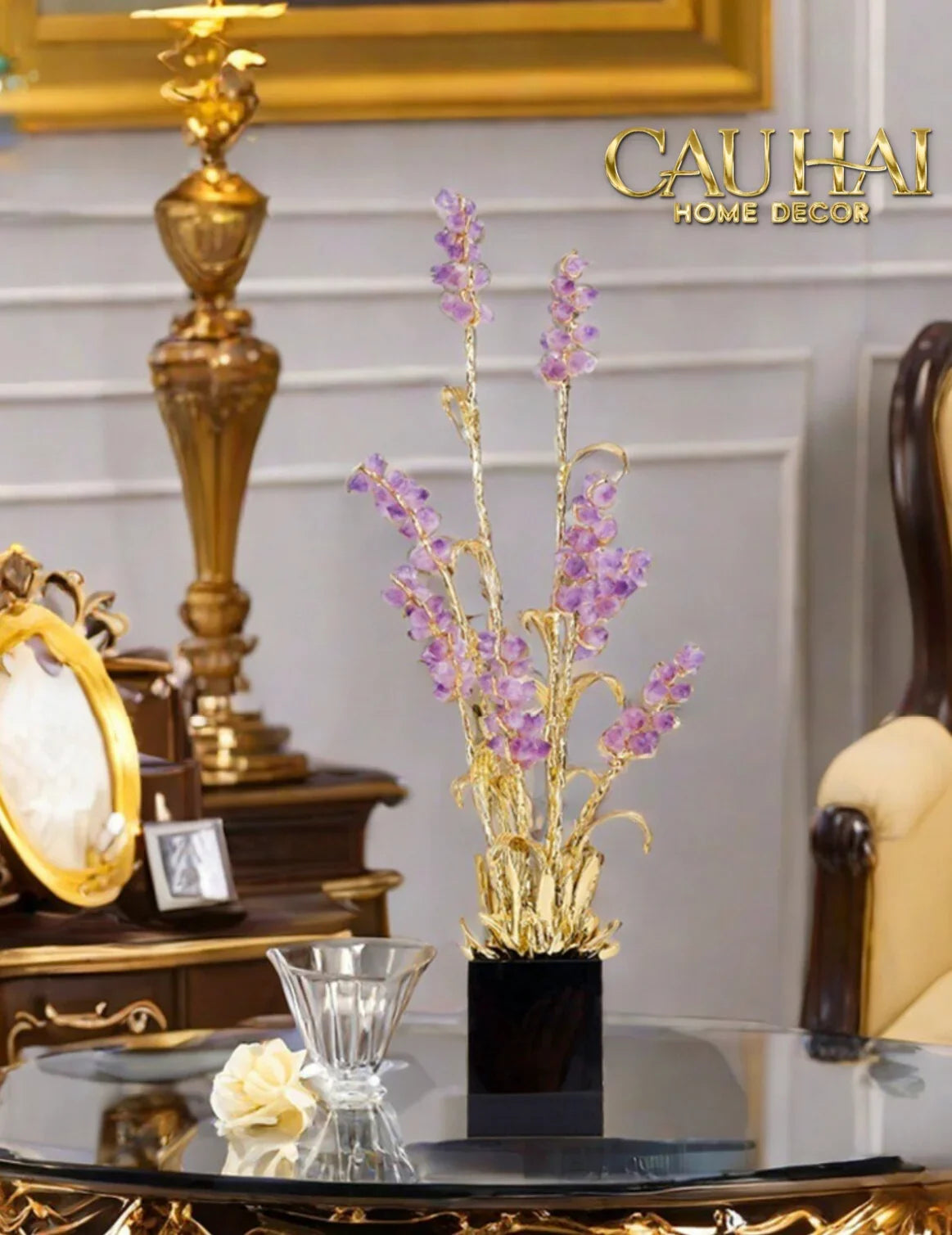 Maison Couture - Tượng Đồng Lúa Mì Brasson Épi Doré Amethyst Harvest House H100-TƯỢNG TRANG TRÍ-CẬU HAI HOME DECOR