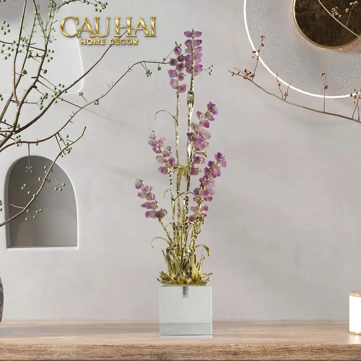 Maison Couture - Tượng Đồng Lúa Mì Brasson Épi Doré Amethyst Harvest House H100-TƯỢNG TRANG TRÍ-CẬU HAI HOME DECOR