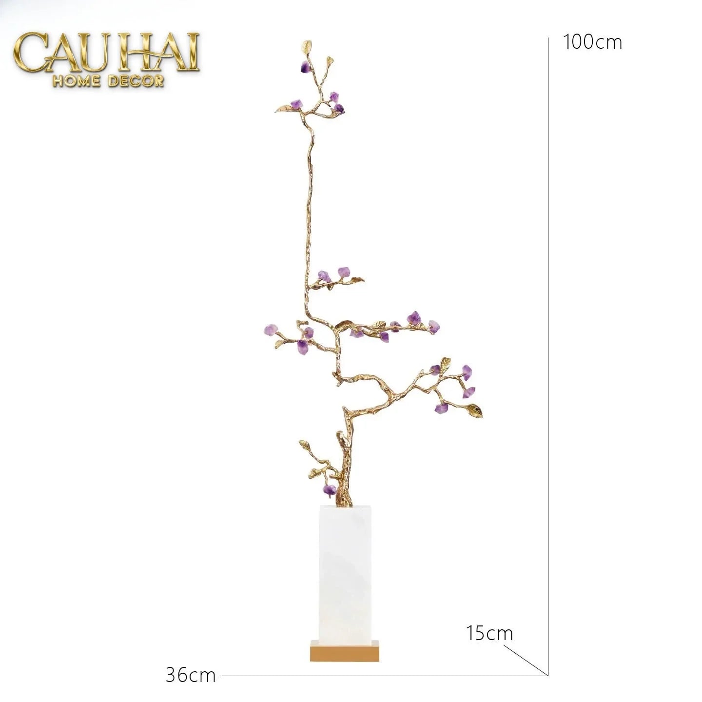 Maison Couture - Tượng Đồng Lúa Mì Brasson Épi Doré Amethyst Harvest House H100-TƯỢNG TRANG TRÍ-CẬU HAI HOME DECOR