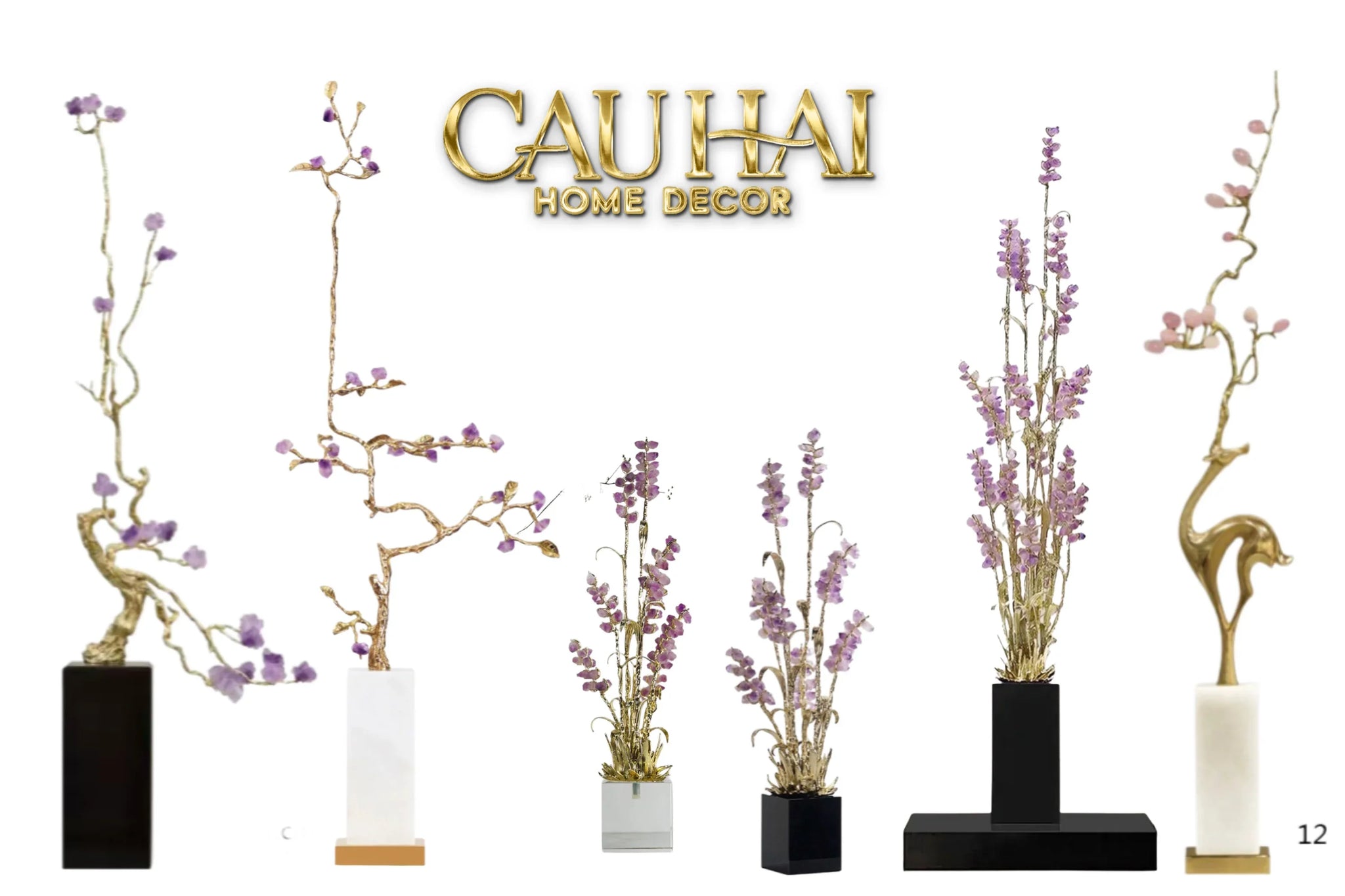 Maison Couture - Tượng Đồng Lúa Mì Brasson Épi Doré Amethyst Harvest House H100-TƯỢNG TRANG TRÍ-CẬU HAI HOME DECOR