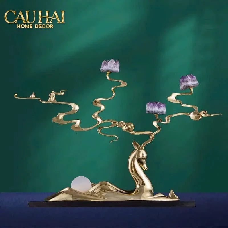 Maison Couture - Tượng Đồng Lúa Mì Brasson Épi Doré Amethyst Harvest House H100-TƯỢNG TRANG TRÍ-CẬU HAI HOME DECOR
