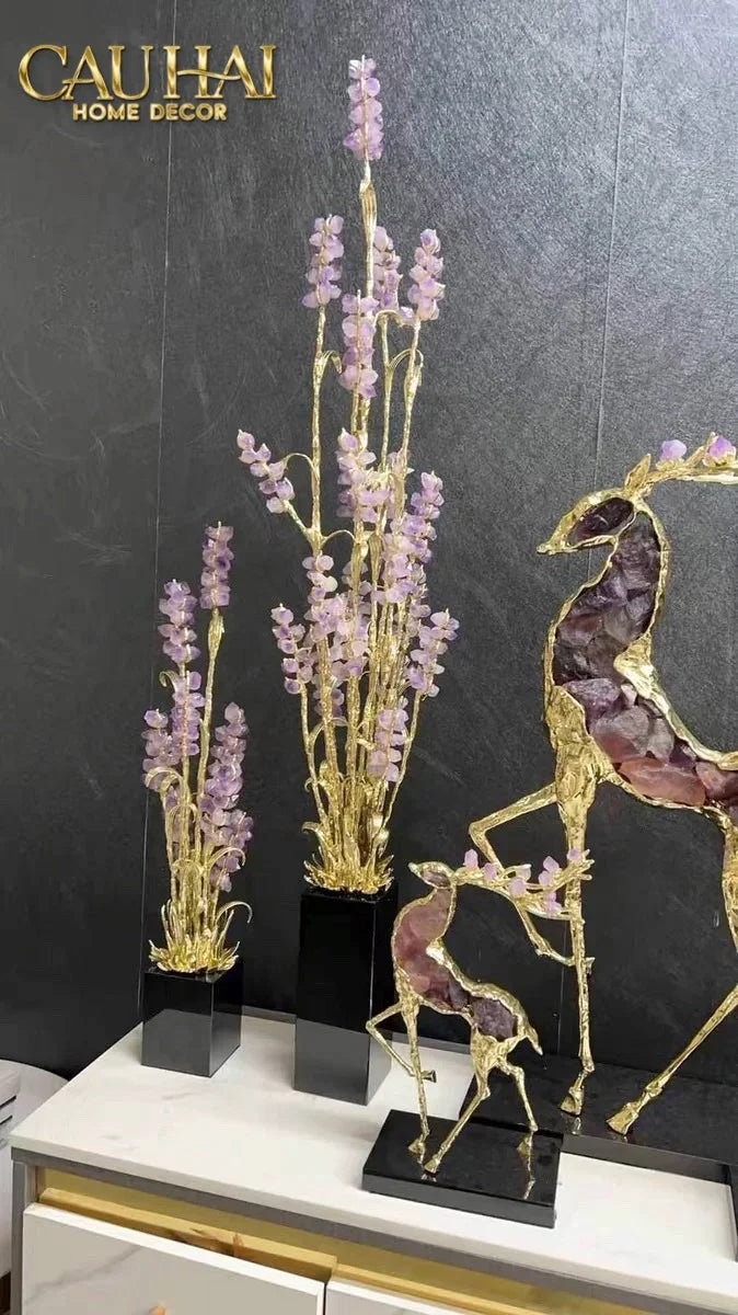 Maison Couture - Tượng Đồng Lúa Mì Brasson Épi Doré Amethyst Harvest House H100-TƯỢNG TRANG TRÍ-CẬU HAI HOME DECOR