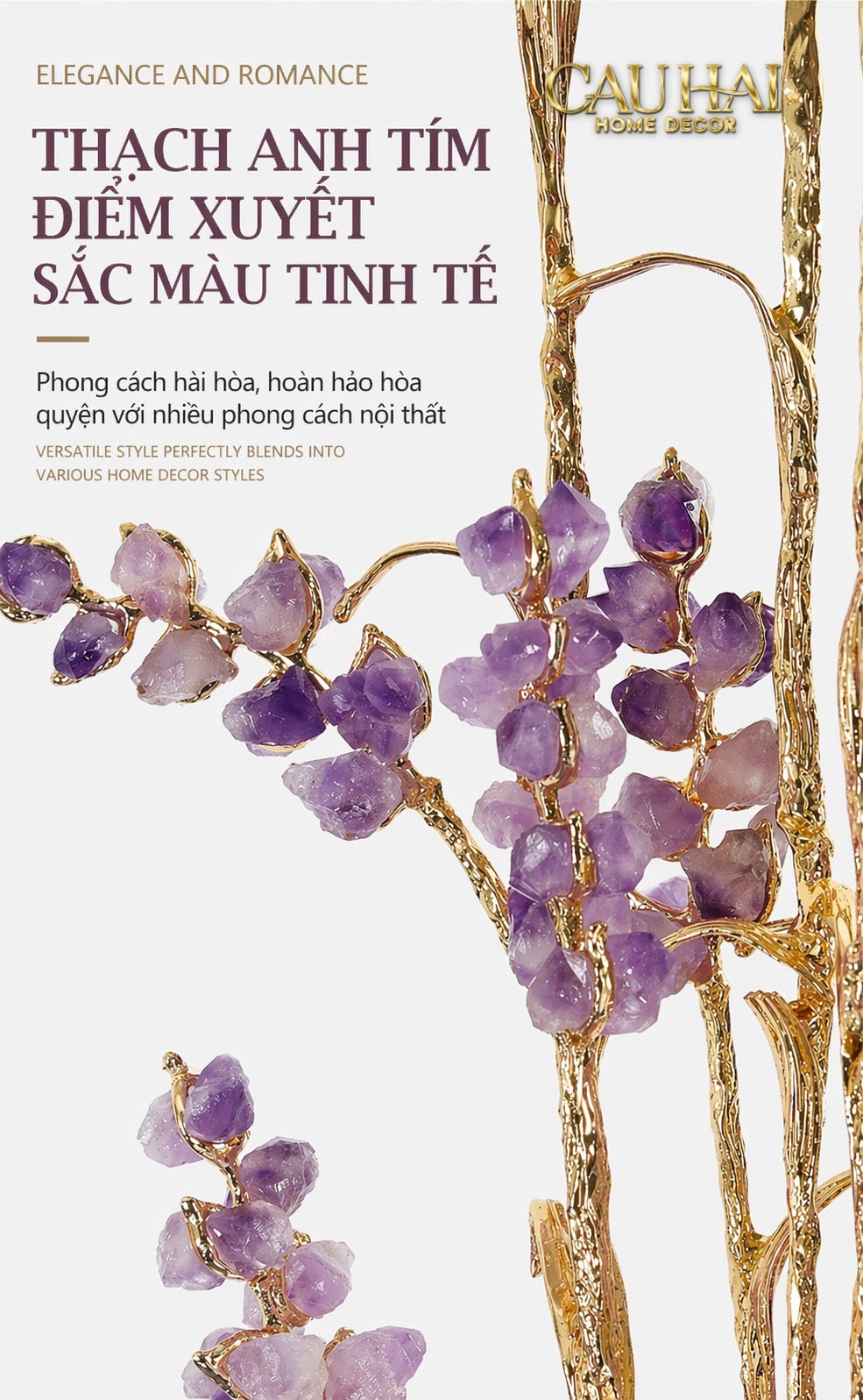Maison Couture - Tượng Đồng Lúa Mì Brasson Épi Doré Amethyst Harvest House H100-TƯỢNG TRANG TRÍ-CẬU HAI HOME DECOR