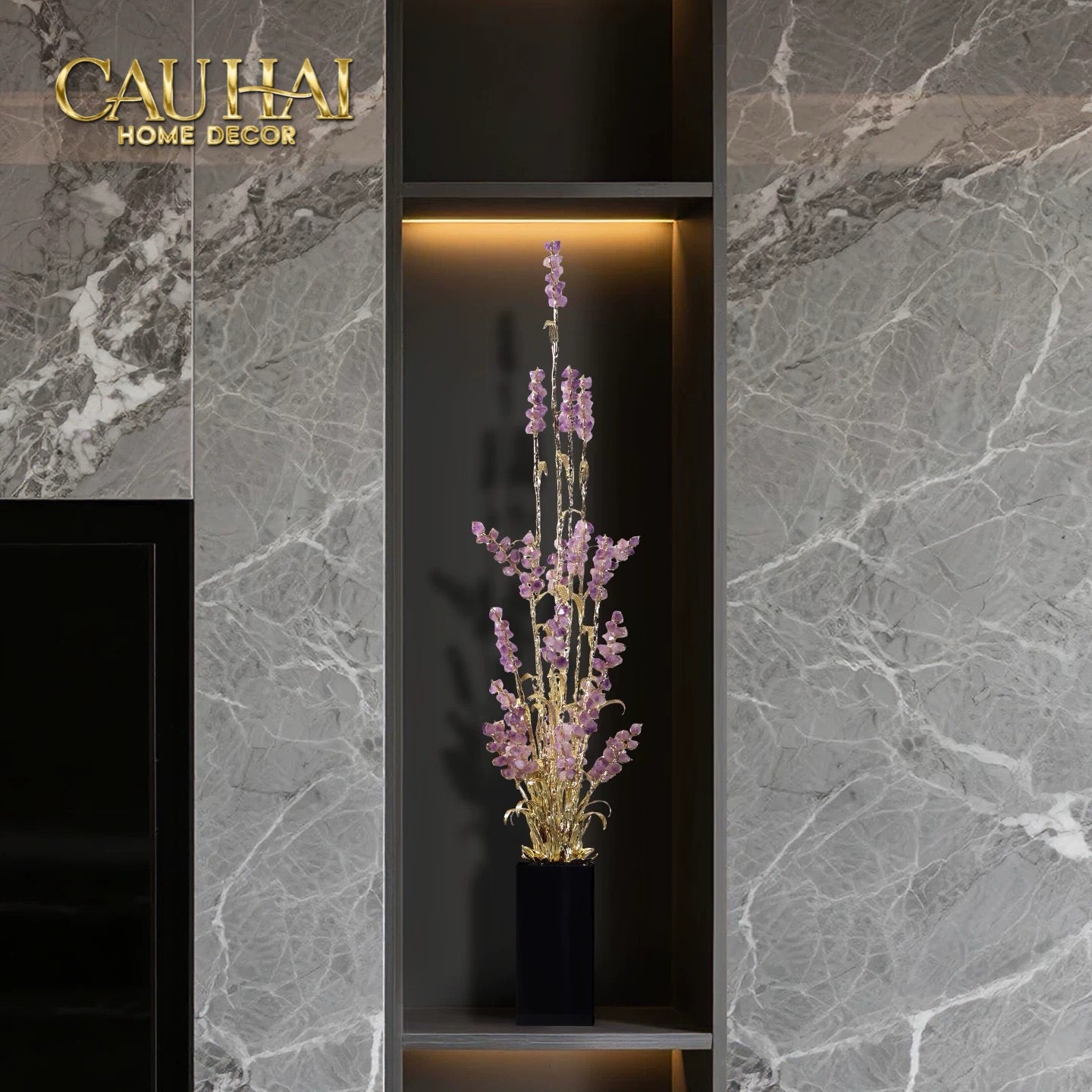 Maison Couture - Tượng Đồng Lúa Mì Brasson Épi Doré Amethyst Harvest House H100-TƯỢNG TRANG TRÍ-CẬU HAI HOME DECOR