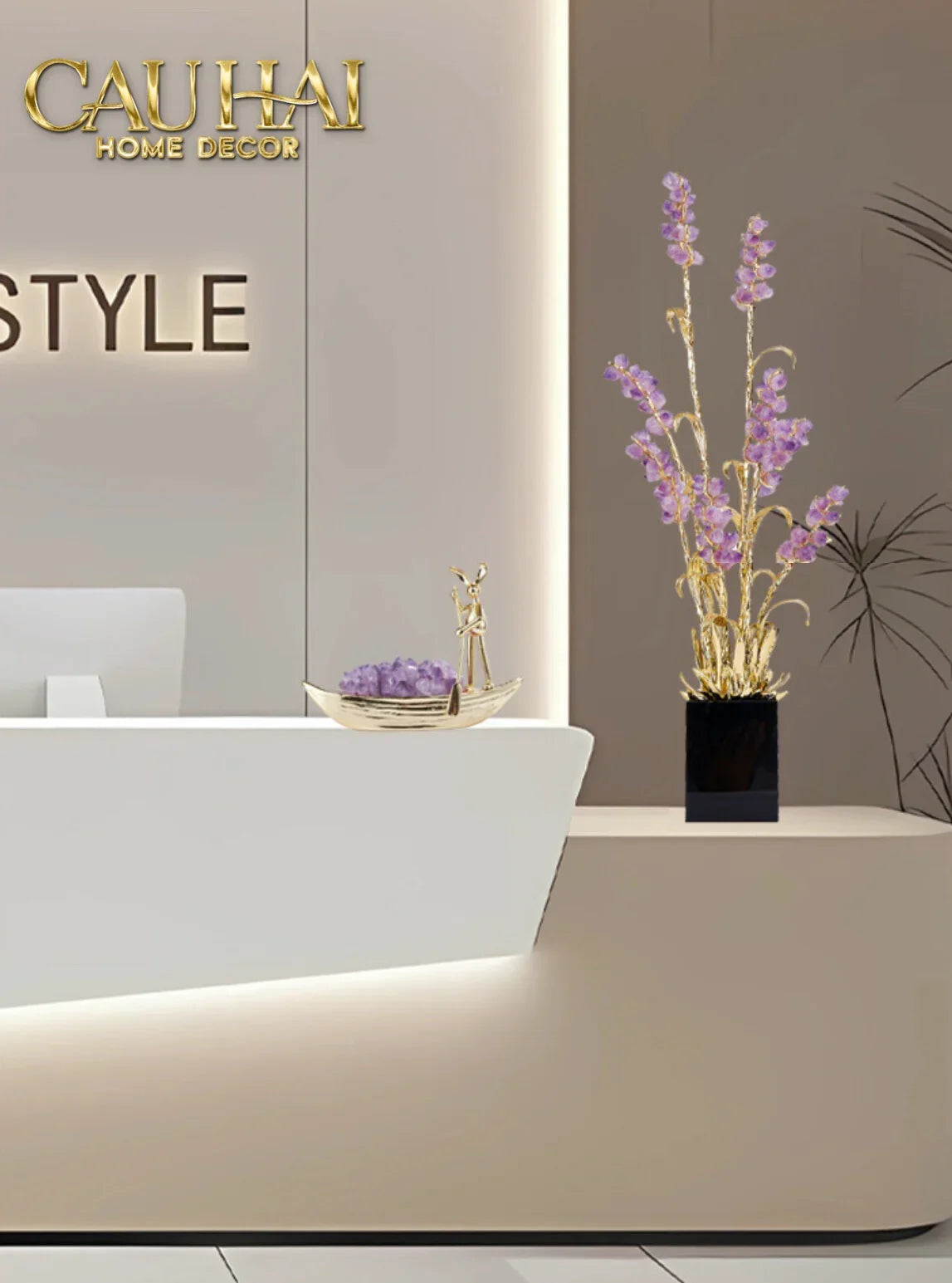 Maison Couture - Tượng Đồng Lúa Mì Brasson Épi Doré Amethyst Harvest House H100-TƯỢNG TRANG TRÍ-CẬU HAI HOME DECOR