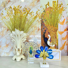 Maison Couture - Tượng Đồng Mã Não Khổng Tước Brasson Onyx Paon The Vanity Of Hera-TƯỢNG TRANG TRÍ-CẬU HAI HOME DECOR