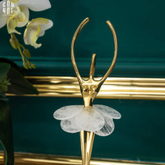 Maison Couture - Tượng Đồng Pha Lê Cô Gái Ballet Golden Ballerina Continental 10x30-TƯỢNG TRANG TRÍ-CẬU HAI HOME DECOR