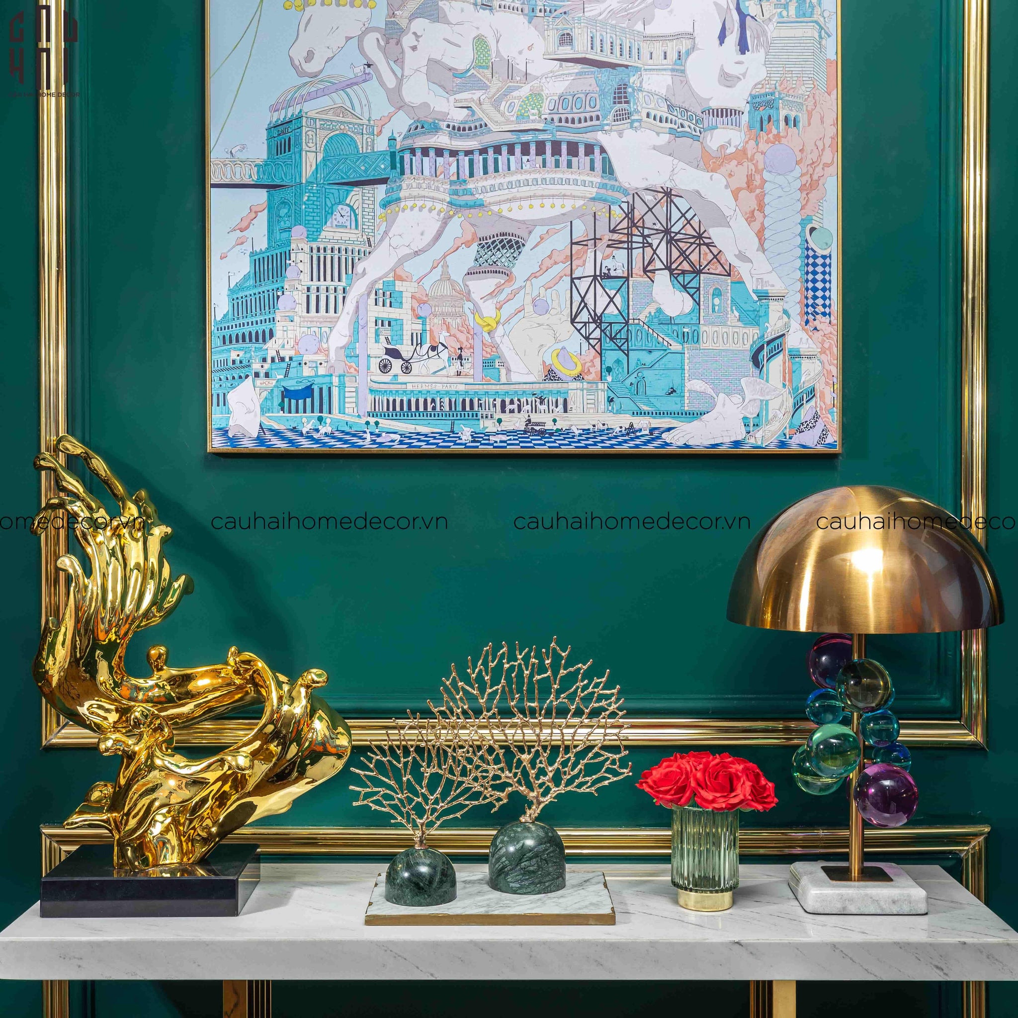 Maison Couture - Tượng Fountain 62 Ss25-TƯỢNG TRANG TRÍ-CẬU HAI HOME DECOR