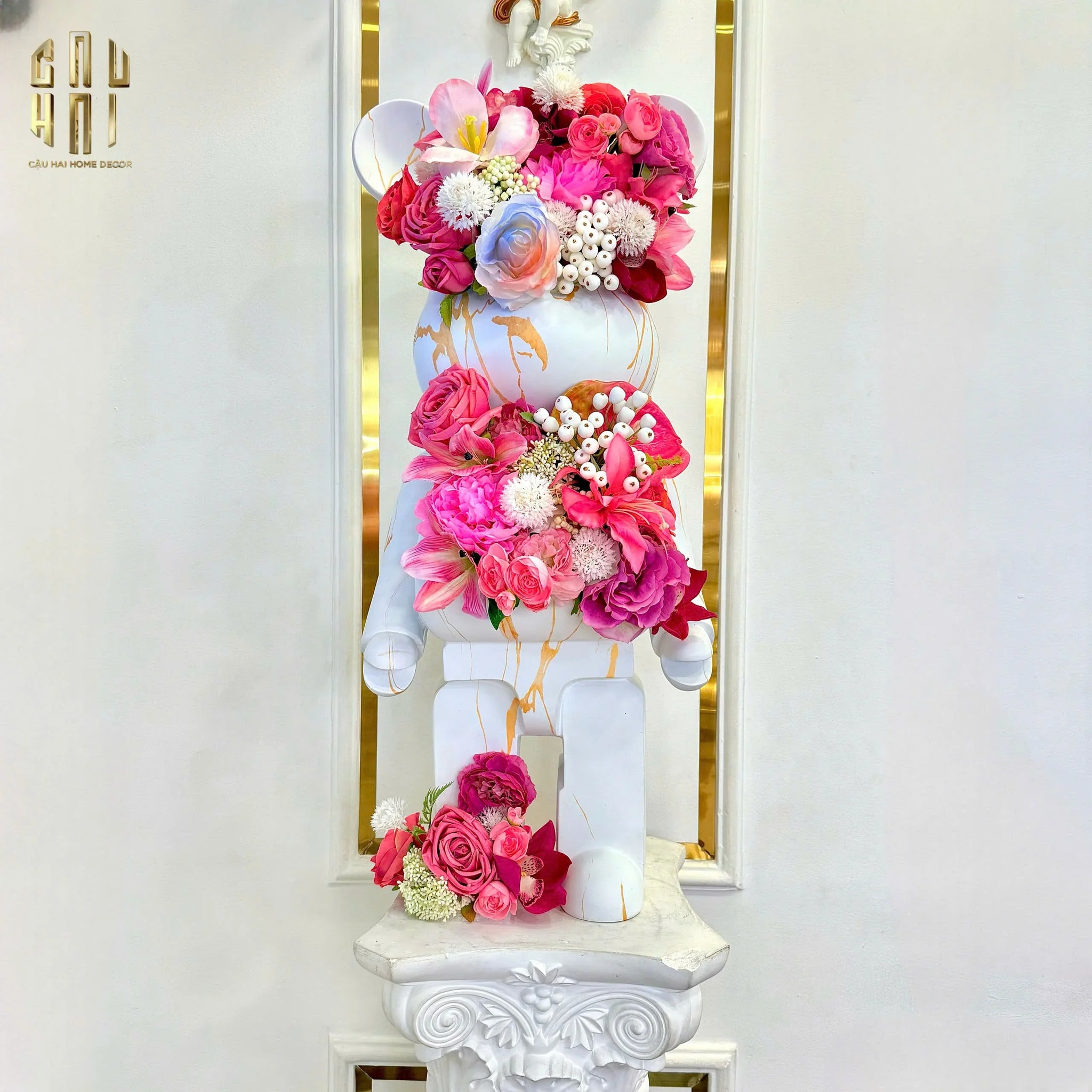 Maison Couture - Tượng Gấu B.Bear Jr 80 Le Fleur-TƯỢNG TRANG TRÍ-CẬU HAI HOME DECOR