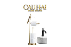 Maison Couture - Tượng Giá Treo Khăn Khổng Tước Bằng Đồng Royale Paon Bathroom Vanity 16x67-TƯỢNG TRANG TRÍ-CẬU HAI HOME DECOR