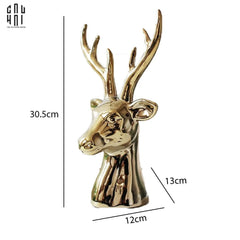Maison Couture - Tượng Gilded Reindeer Fw25-TƯỢNG TRANG TRÍ-CẬU HAI HOME DECOR