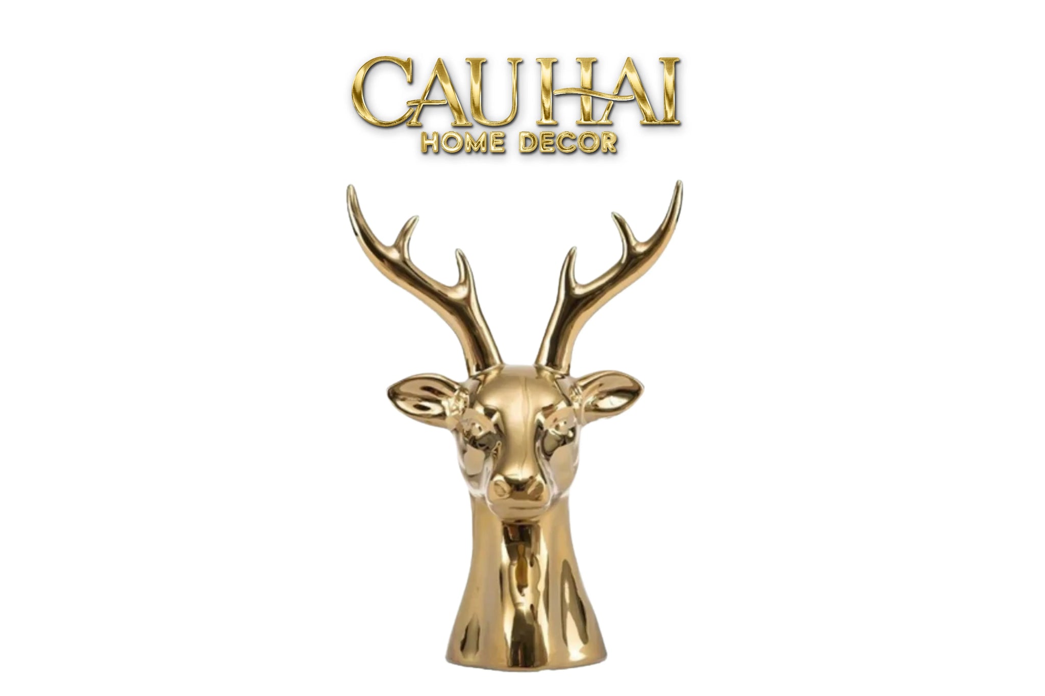 Maison Couture - Tượng Gilded Reindeer Fw25-TƯỢNG TRANG TRÍ-CẬU HAI HOME DECOR