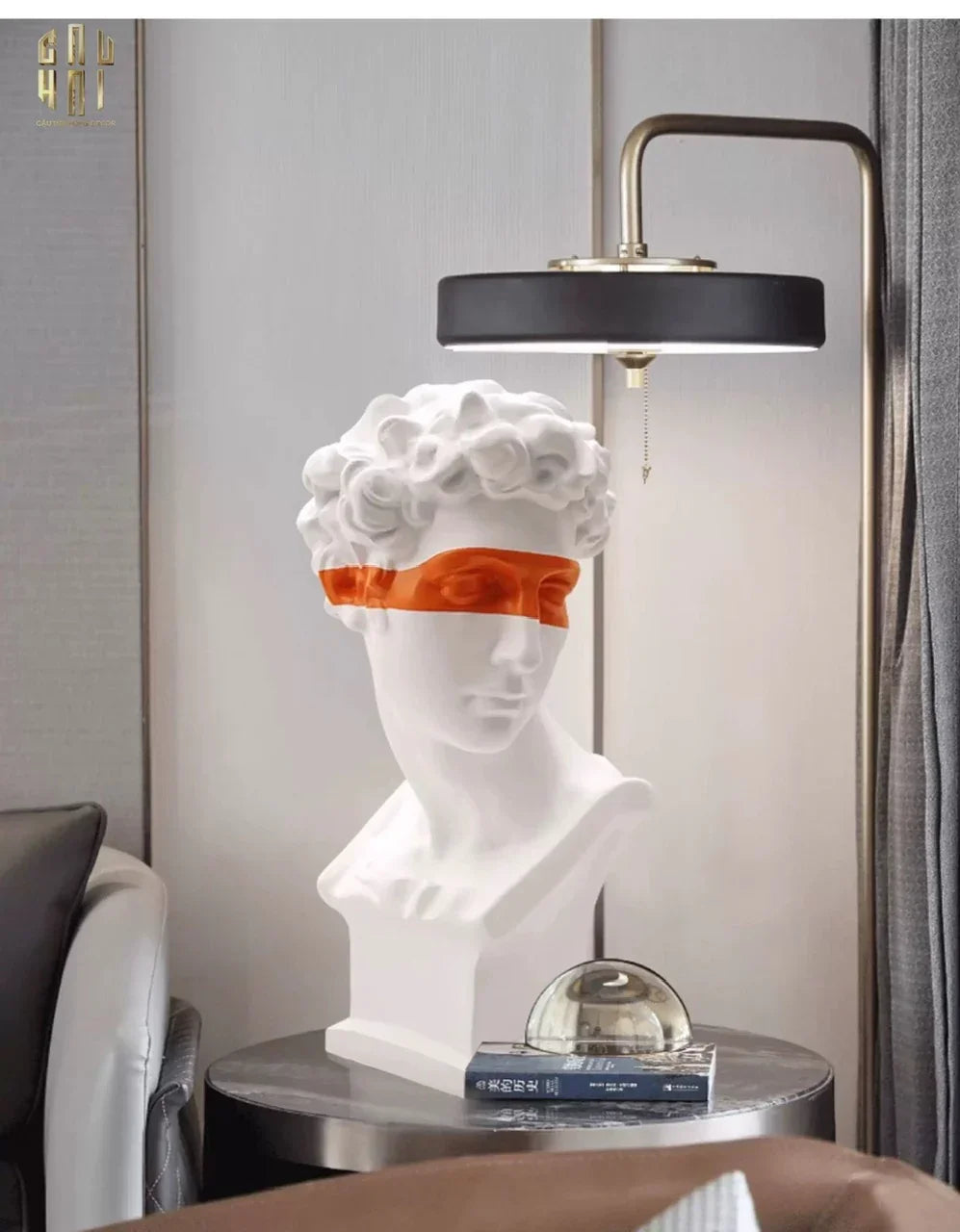 Maison Couture - Tượng Giuliano Masque Doré Spéciale Limitée 60Cm-TƯỢNG TRANG TRÍ-CẬU HAI HOME DECOR