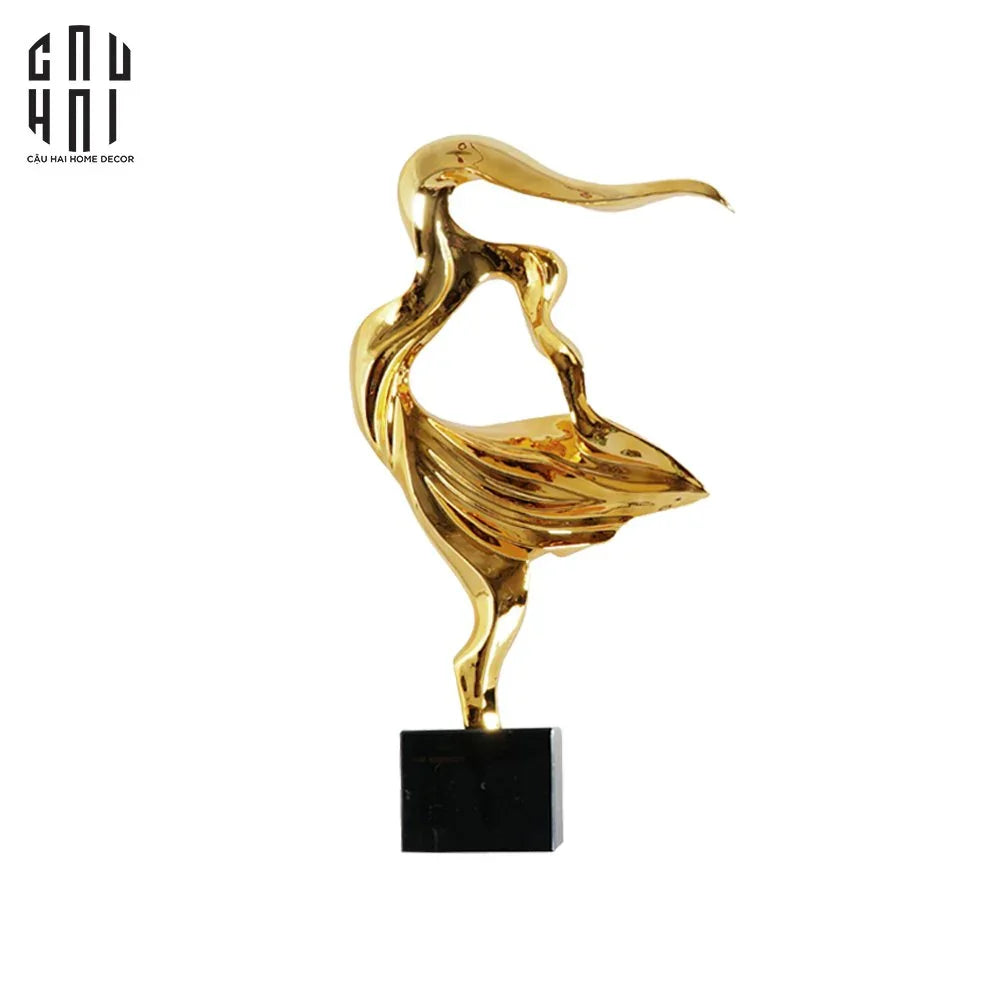 Maison Couture - Tượng Golden Ballet 75 Ss25-TƯỢNG TRANG TRÍ-CẬU HAI HOME DECOR
