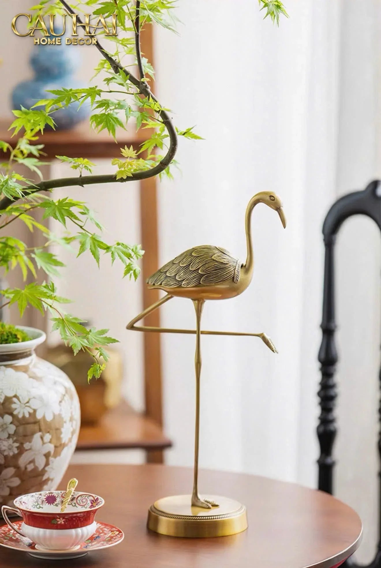 Maison Couture - Tượng Hạc Đồng Folie Flamingo Towels Hanging Bathroom Vanity H38-CẬU HAI HOME DECOR