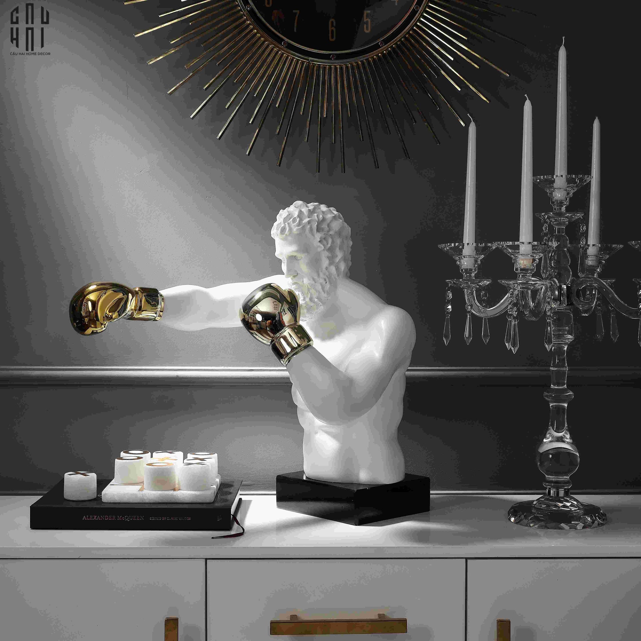 Maison Couture - Tượng Hercules Boxing 33x55x52-TƯỢNG TRANG TRÍ-CẬU HAI HOME DECOR