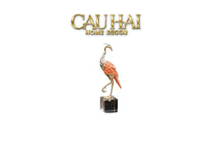 Maison Couture - Tượng Hồng Hạc Bằng Đồng Đế Pha Lê - Brasson Crane Critalleries Sculptures 13x41-TƯỢNG TRANG TRÍ-CẬU HAI HOME DECOR