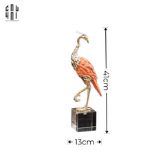 Maison Couture - Tượng Hồng Hạc Bằng Đồng Đế Pha Lê - Brasson Crane Critalleries Sculptures 13x41-TƯỢNG TRANG TRÍ-CẬU HAI HOME DECOR