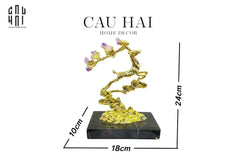 Maison Couture - Tượng Hươu Golden Elk Of Fortune Amethyst-TƯỢNG TRANG TRÍ-CẬU HAI HOME DECOR