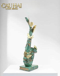 Maison Couture - Tượng Kèn Saxo Verdigris Wings Serenade H43-TƯỢNG TRANG TRÍ-CẬU HAI HOME DECOR