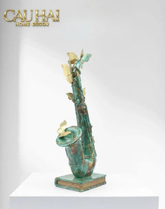 Maison Couture - Tượng Kèn Saxo Verdigris Wings Serenade H43-TƯỢNG TRANG TRÍ-CẬU HAI HOME DECOR
