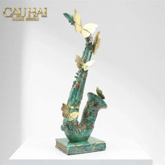 Maison Couture - Tượng Kèn Saxo Verdigris Wings Serenade H43-TƯỢNG TRANG TRÍ-CẬU HAI HOME DECOR