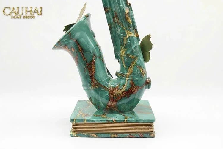 Maison Couture - Tượng Kèn Saxo Verdigris Wings Serenade H43-TƯỢNG TRANG TRÍ-CẬU HAI HOME DECOR
