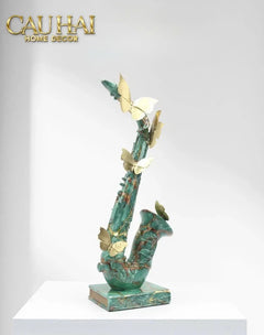 Maison Couture - Tượng Kèn Saxo Verdigris Wings Serenade H43-TƯỢNG TRANG TRÍ-CẬU HAI HOME DECOR
