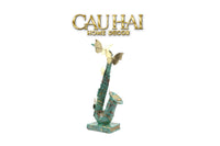Maison Couture - Tượng Kèn Saxo Verdigris Wings Serenade H43-TƯỢNG TRANG TRÍ-CẬU HAI HOME DECOR