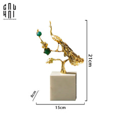 Maison Couture - Tượng Khổng Kim Tước Le Paon D'Or De L'Empereur 15x21-TƯỢNG TRANG TRÍ-CẬU HAI HOME DECOR