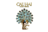 Maison Couture - Tượng Khổng Tước Paon Céleste Bleu Ciel - Empress Fan H33-TƯỢNG TRANG TRÍ-CẬU HAI HOME DECOR
