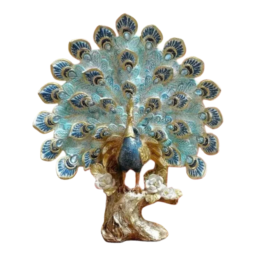 Maison Couture - Tượng Khổng Tước Paon Céleste Bleu Ciel - Empress Fan H33