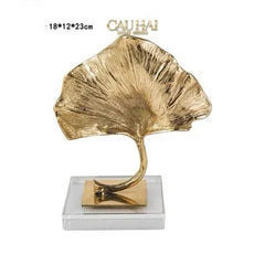 Maison Couture - Tượng Lá Ngân Hạnh Crystal Brasson Ginkgo H25-TƯỢNG TRANG TRÍ-CẬU HAI HOME DECOR