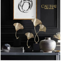 Maison Couture - Tượng Lá Ngân Hạnh Crystal Brasson Ginkgo H25-TƯỢNG TRANG TRÍ-CẬU HAI HOME DECOR