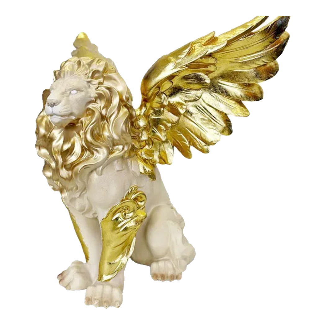 Maison Couture - Tượng Majestic Golden Lion - Gold Dust 50Cm