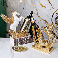 Maison Couture - Tượng Ngựa Bằng Đồng Đá Flotite Green - Brasson Équestre Cheval Émeraude 20x40-TƯỢNG TRANG TRÍ-CẬU HAI HOME DECOR