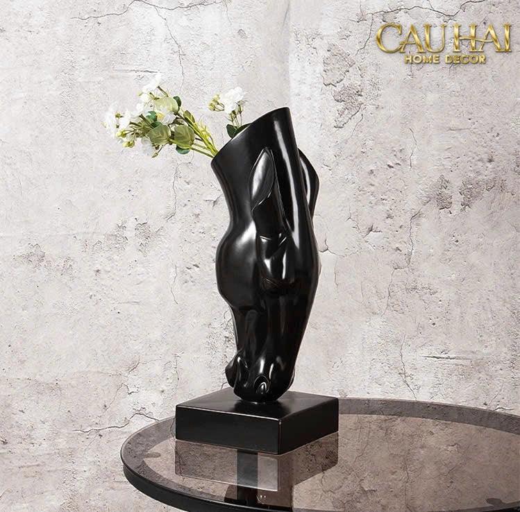 Maison Couture - Tượng Ngựa Bình Hoa Tête De Cheval Savoir Atélier Vessel H49-TƯỢNG TRANG TRÍ-CẬU HAI HOME DECOR